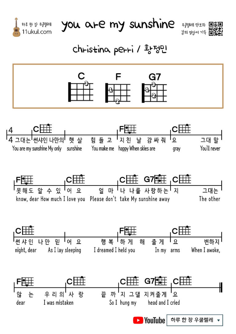 you are my sunshine(christina perri/황정민)