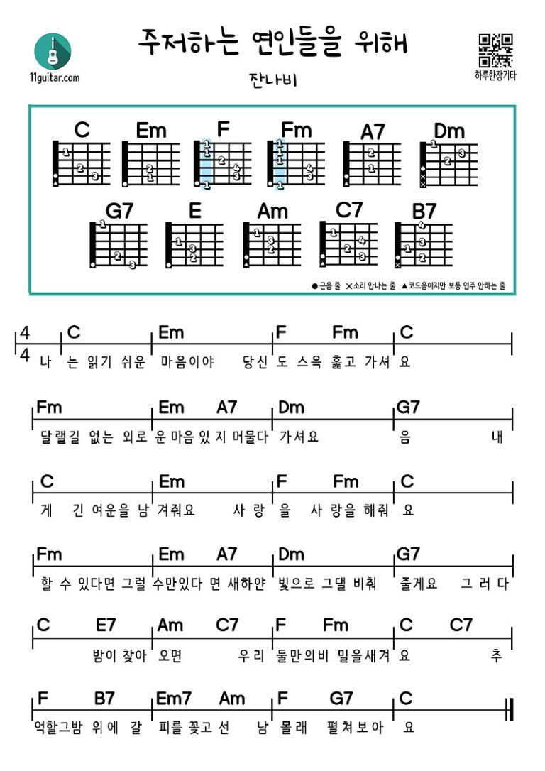 주저하는 연인들을 위해(잔나비)