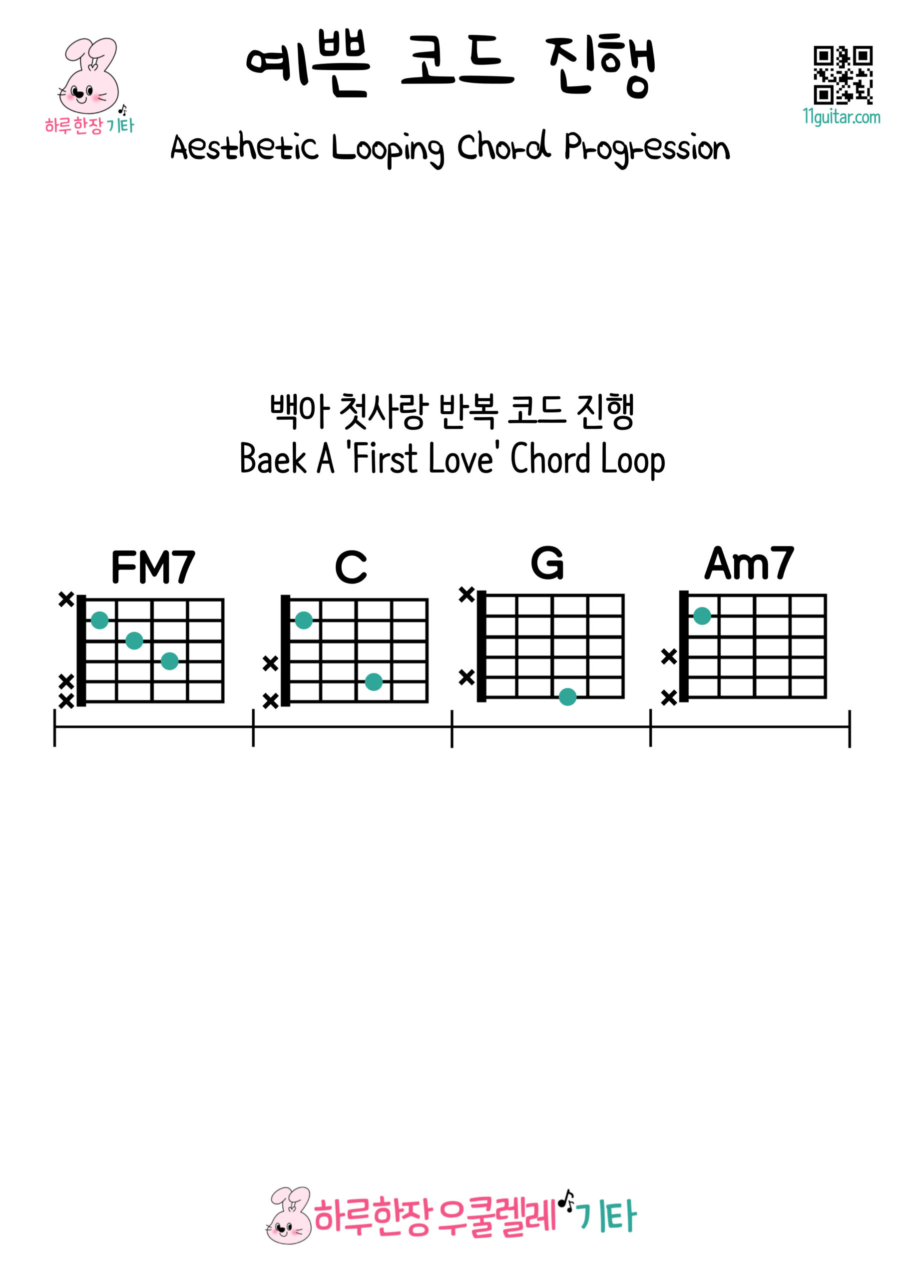 FM7-C-G-Am7(백아 첫사랑 반복 코드 진행)