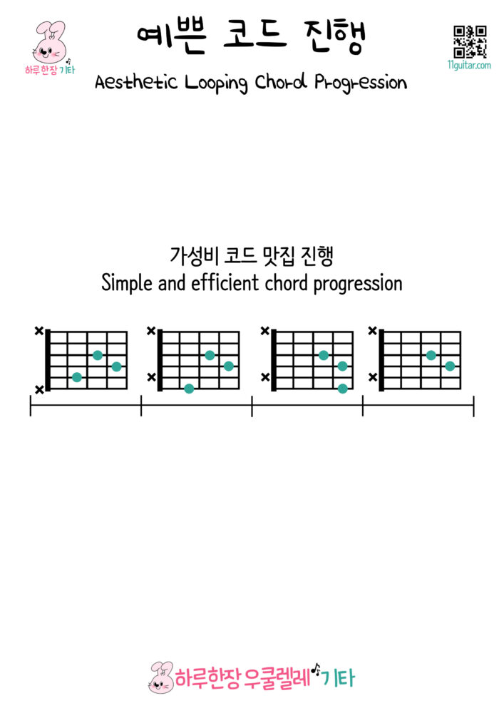 Unnamed(가성비 코드 맛집 진행) Simple and efficient chord progression - 예쁜 기타 코드 진행 Aesthetic Looping Chord Progression for Guitar