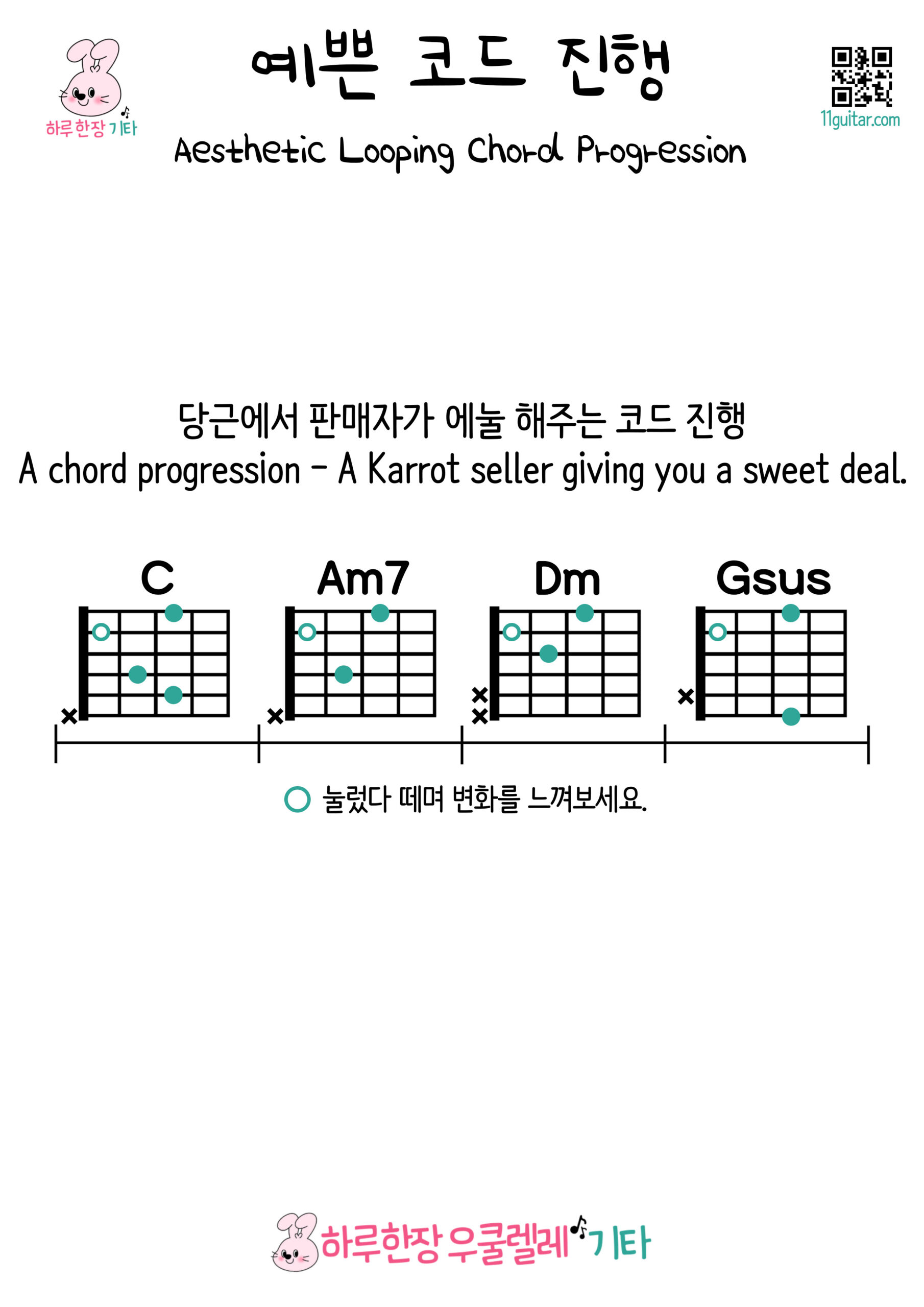 C-Am7-Dm-Gsus(당근에서 판매자가 에눌 해주는 코드 진행)
