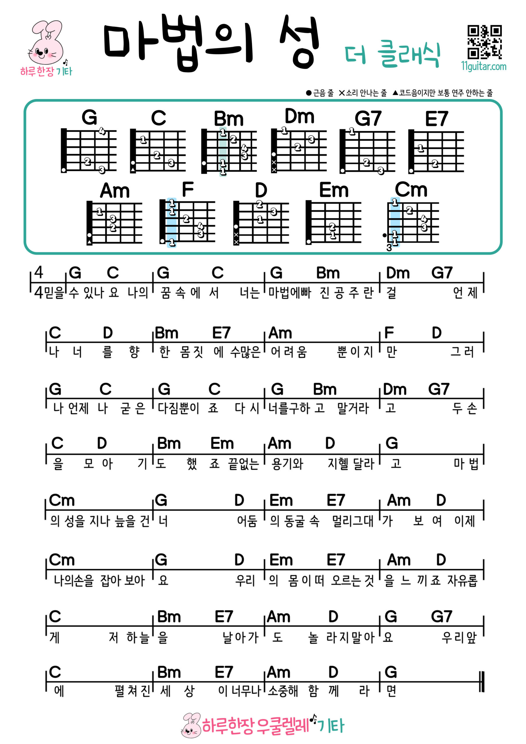 마법의 성(더 클래식) 우쿨렐레 쉬운곡 초보 코드 악보 Magic Castle (The Classic) Ukulele Easy Song Beginner Chords Sheet Music 선택 마법의 성(더 클래식) 우쿨렐레 쉬운곡 초보 코드 악보 Magic Castle (The Classic) Ukulele Easy Song Beginner Chords Sheet Music